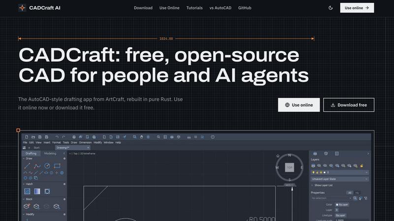 CADCraft application interface and features