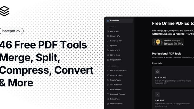 ihatepdf.cv application interface and features